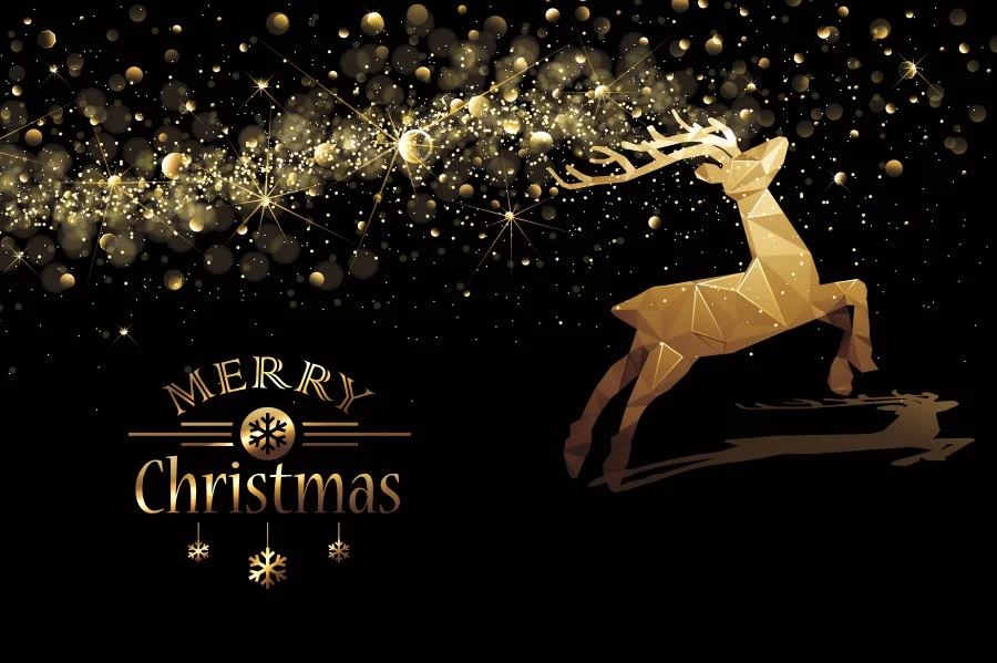 

Laeacco Photographic Backgrounds Reindeer Christmas Dark Polka Dots Crystal Poster Photocall Photo Backdrops For Photo Studio