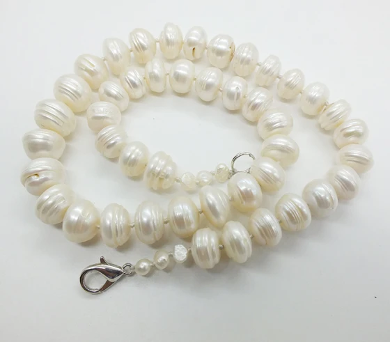 Пресноводный жемчуг, черный/белый жемчуг ожерелье, огромный барочный жемчуг 12-14 мм 18 дюймов