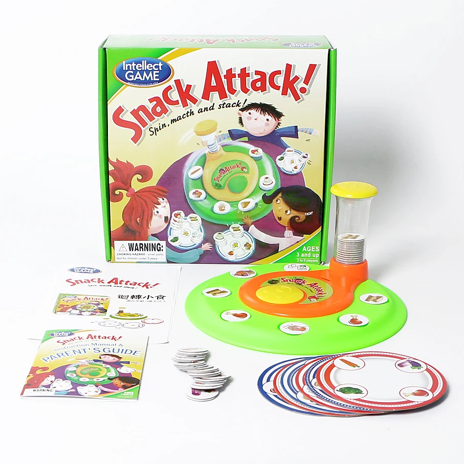 

Snack Attack Rotary Table Spin Match Board Game Antistress Gadget Parent-Child Interaction Play Game for 2-6 players