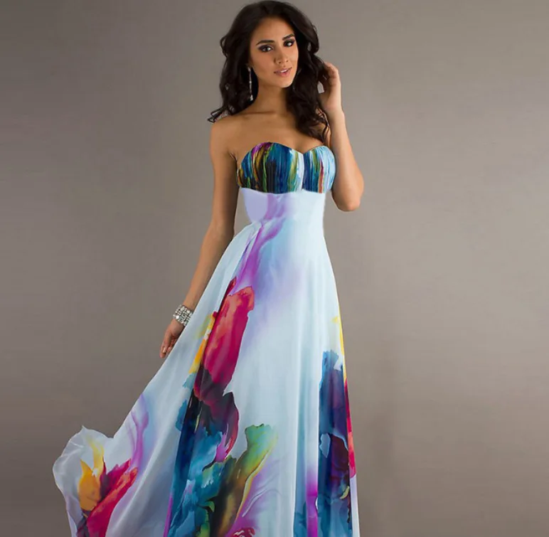 Chic Sleeveless Floral Print Maxi Dress