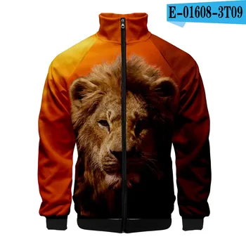 

Fashion Cool Hot movie Lion King Jacket 3D Slim Fit Collar jacket Men Slim Fit Zipper Streetwear Trend Casual Collar jacket