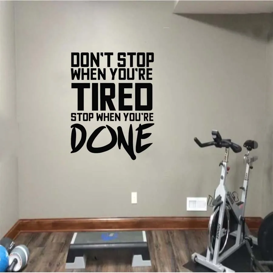 gym room inspirational quote wall sticker  (4)