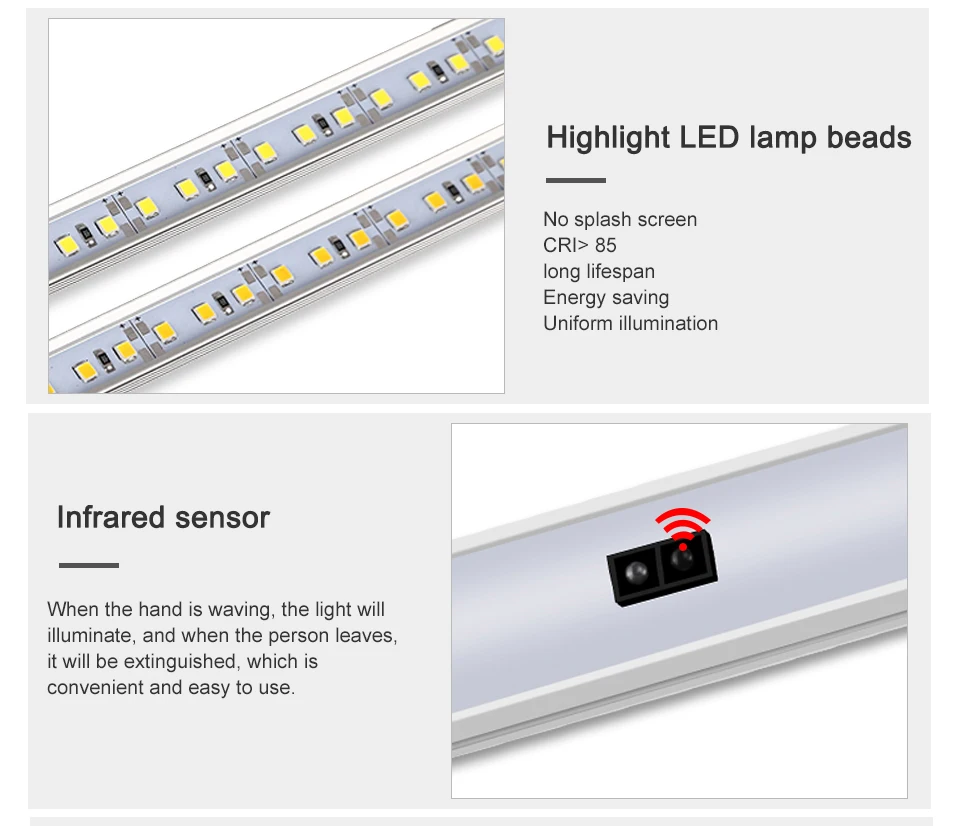 DC 12V Hard LED Bar Lamp For Kitchen Bedroom Wardrobe Closet (4)