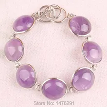 16X16 мм красивая фиолетовая кристальная монета бусины браслет с драгоценным камнем " L