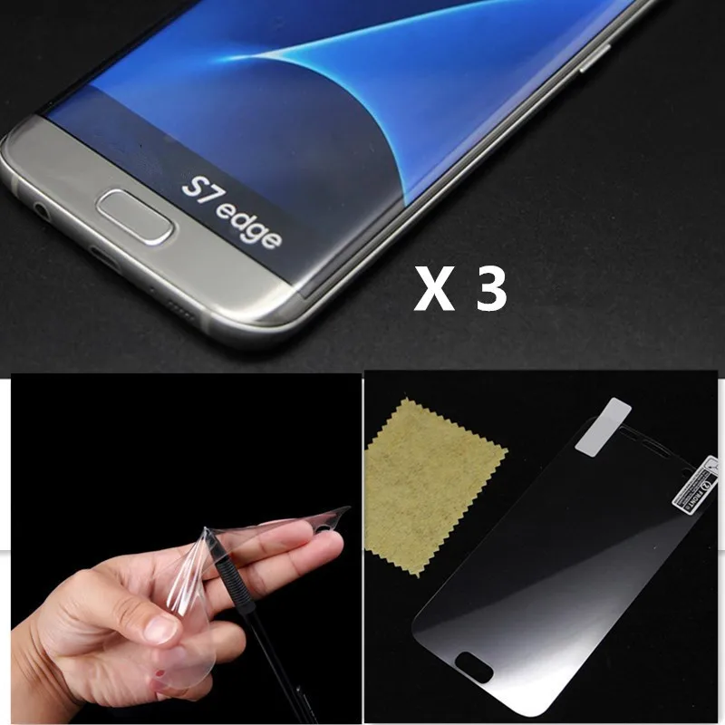 

New 3Pcs/ Full Coverage Explosion Proof Screen Protector For Samsung Galaxy S7 Edge TPU Film Protection Film