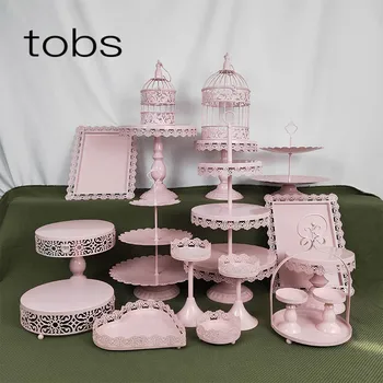 

19pcs 3 Tier Birdcage Birthday Bling Dessert Display Pop Decoration Cake Stand With Crystal