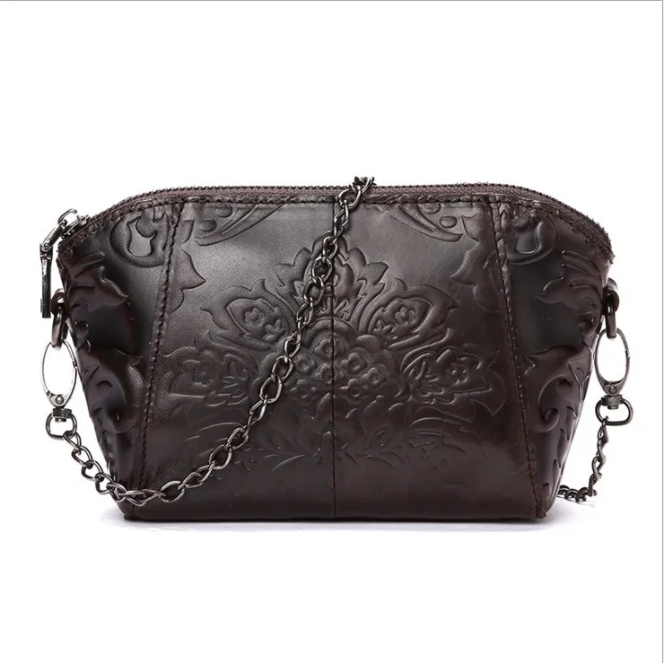 Fashion women cowhide bag Women's Handbag Genuine Leather mini bag chain one shoulder cross-body Bag Cowhide bag shoulder bag harajuku cat chain cross body bag soft bag miaomiao women s handbag animal head bag