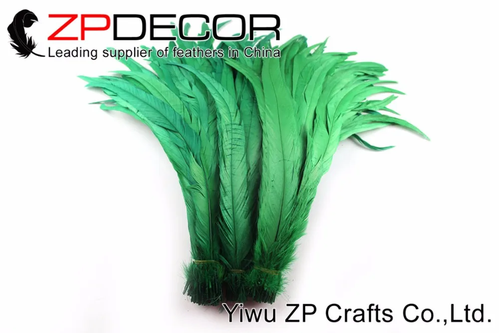 35-40cm fully dye rooster tail feathers green (2)