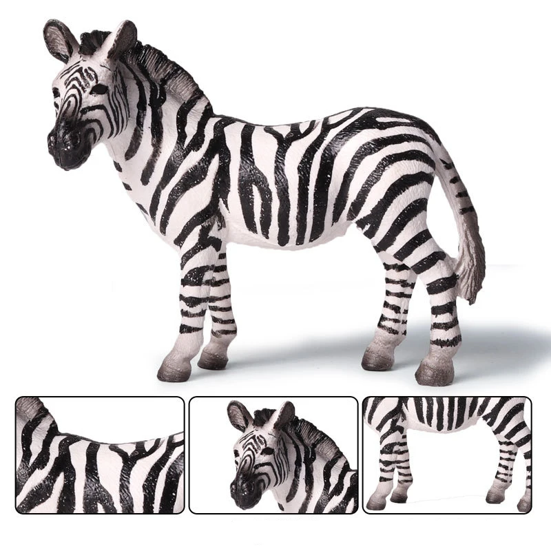 

Action&Toys Figure Wildlife Animal Male Zebra PVC Model Collectible Doll Figure Collection For Kid Children's Gift Brinquedo