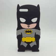 Мягкий силиконовый чехол для телефона iPhone X, 8, 7, 7 Plus, милый 3D мультяшный Бэтмен, резиновый чехол для iPhone 6, 6S Plus, защитный чехол