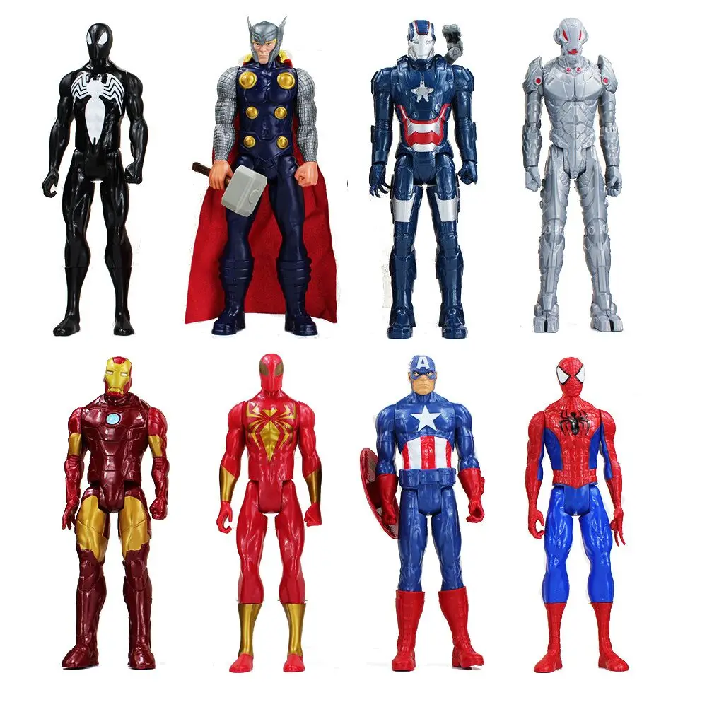 SuperHeros The Iron Man Captain American Thor Spiderman hero PVC font b Toy b font Action