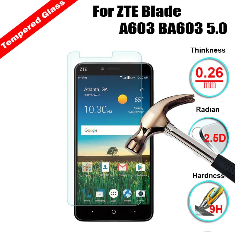 Ультратонкое закаленное стекло XSKEMP 0 26 мм для ZTE Blade A603 BA603 5 Противоударная