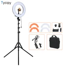 Tycipy Photography Dimmable LED Ring Light For Camera Photo/Studio/Phone/Video Light 12″55W 5500K Ring Lamp with Tripod Stand