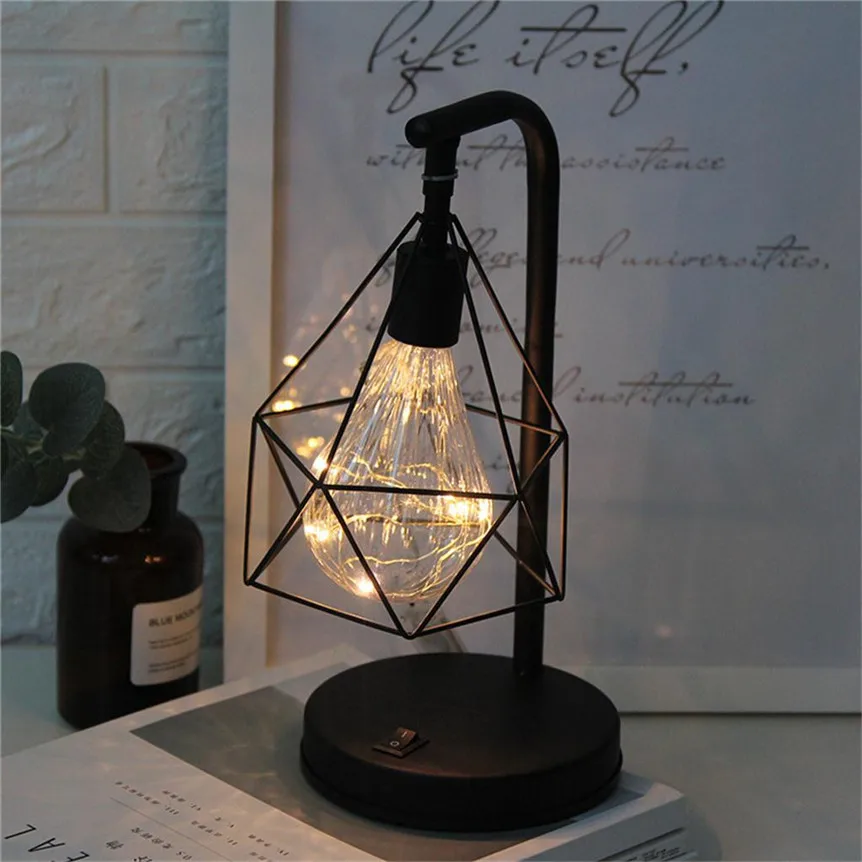 Скандинавский стиль, железный провод, светодиодный светильник, ночник, настольная лампа, подвесной светильник с основанием для дома, для детской спальни, декор 0625