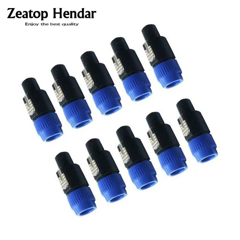 

20PCS 4Pin Speakon Cable Connectors 4 Pole Plug Male Audio Speaker Connector