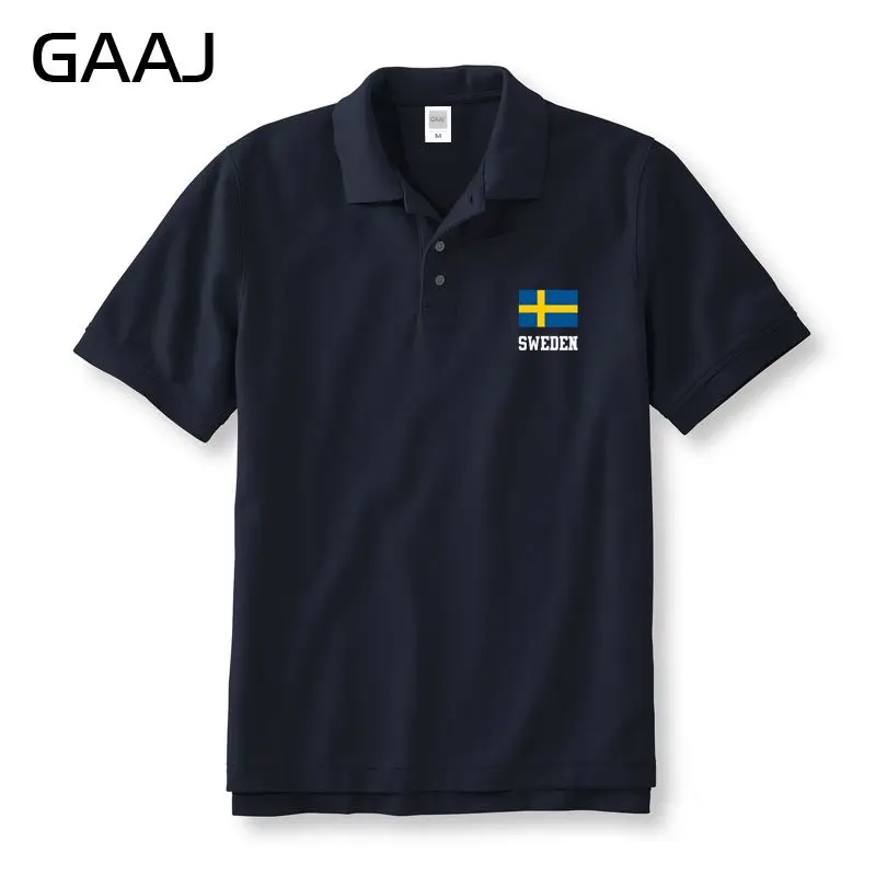 

Sweden Flag Polo Shirts Men & Women Unisex Man Brands Scandinavian nation Printed Letter Man Polos Shirts Male Brand Clothing