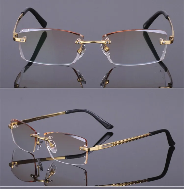 eye glasses frame Diamond cutting edge Fashion and steady titanium