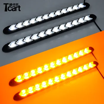 

Tcart 6/9/12 SMD Car LED Strip DRL Daytime Running Light Driving Turn Signal Lights For Honda Toyota Hyundai VW Kia For Mazda
