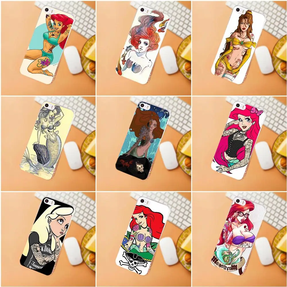 

Maerknon Tattoo Ariel Little Mermaid For Samsung Galaxy A3 A5 A7 J1 J2 J3 J5 J7 2015 2016 2017 TPU Covers Capa