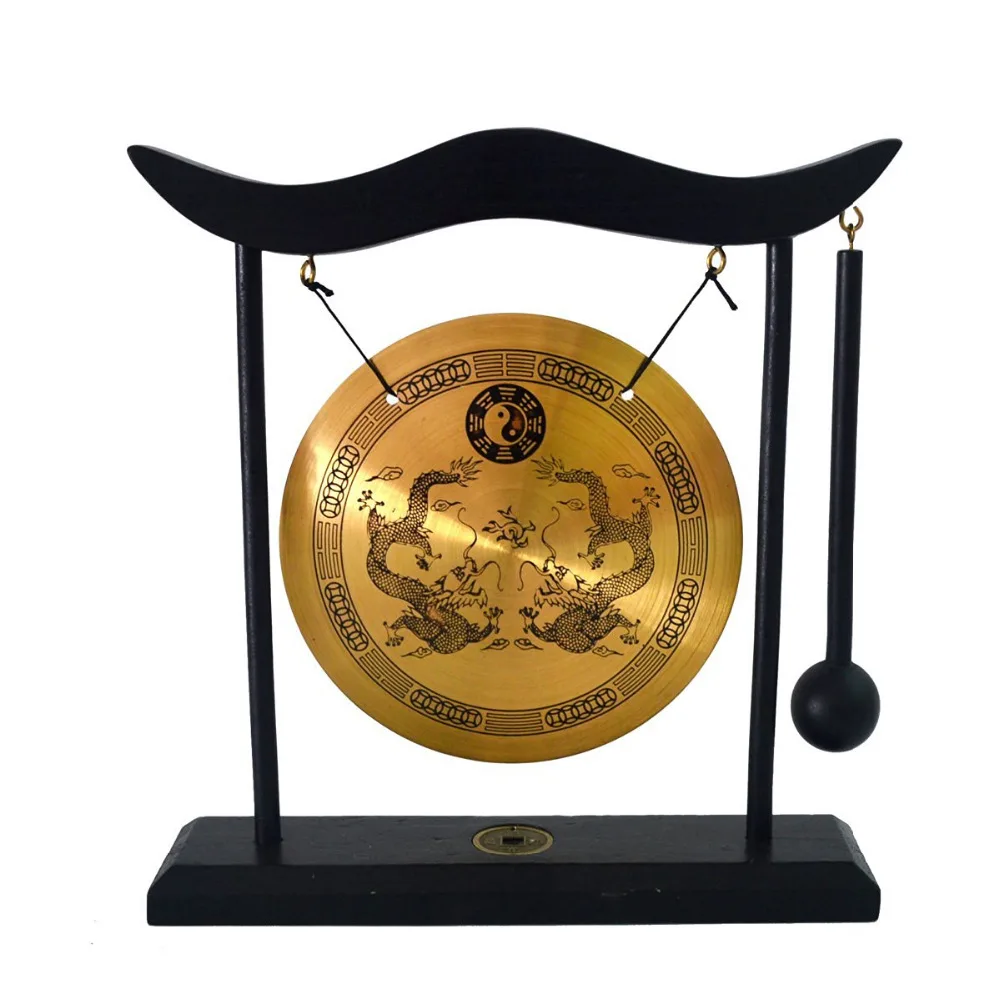 Günstig Zen Kunst Messing Feng Shui Desktop Gong Drachen Gong H1303