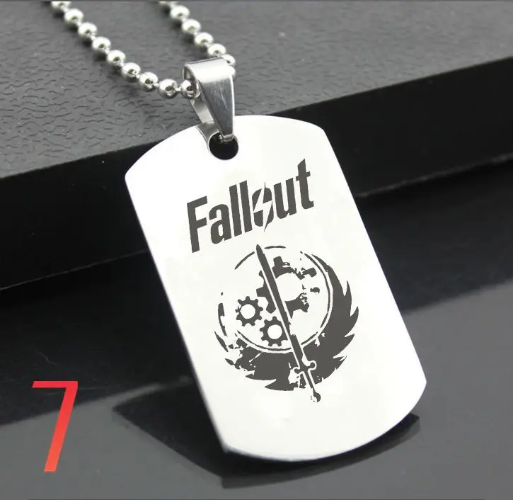 Идеальный JL Fallout западный стиль армейская карточка персонализированные Diy буквы кулон сталь ожерелье персонализированные подарки FSYX01 - Цвет: Зеленый