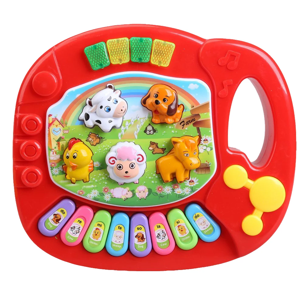 

Baby Kids Musical Educational Piano Animal Farm Developmental Music Toy Educational KIDS Toy Random Color