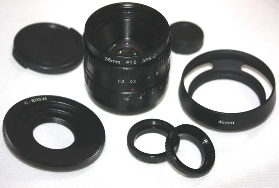

35mm F1.6 CCTV TV Movie c mount Lens APS-C for canon EOSM/M2/M3 mirrorless camera
