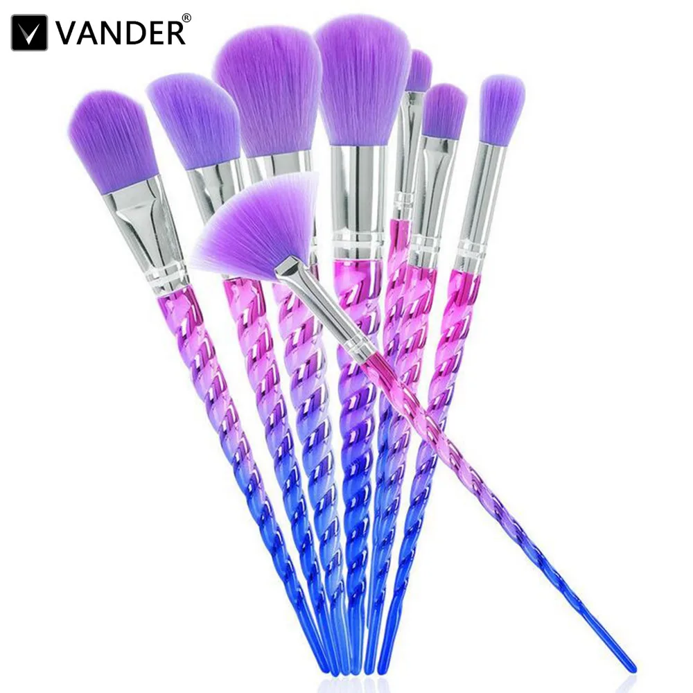 

Vander 8pcs Professional Makeup Brushes Set Concealer Foundation Powder Face Cosmetic Kits Puff Kabuki Blusher Beauty maquiagem