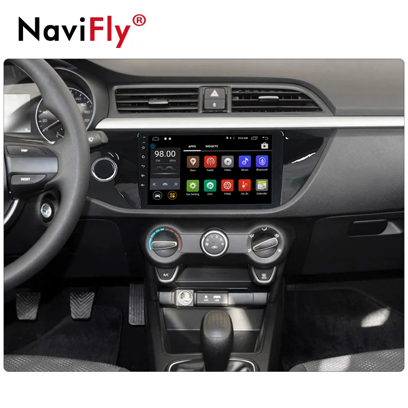 Best Navifly android7.1 Car DVD Player with GPS bluetooth 4G wifi radio fit for kia k2 rio 2016 2017 2018 multimedia Stereo Head Unit 1