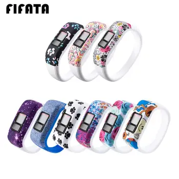 

FIFATA For Garmin Vivofit JR/JR2/Vivofit3 Children Smart Band Camouflage Cute Silicone Strap Replacement Soft Rubber Wristband