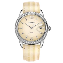Luxury watches women fashion leisure ladies watch Quartz yellow leather clock relogio feminino 50m waterproof CASIMA # 2631