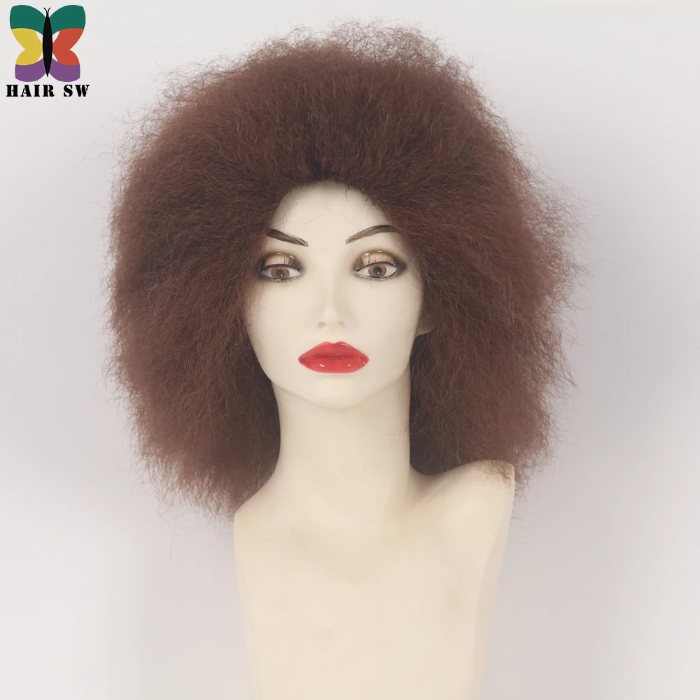 HAIRSW кудрявый прямой синтетический парик из канекалона 150% плотность короткие