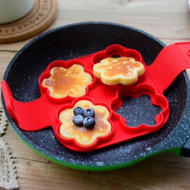 

Pancake Rings Silicone Egg Mold Nonstick Cooking Tool Pancake Maker Pan Flip Eggs Mold Kitchen Baking Tools