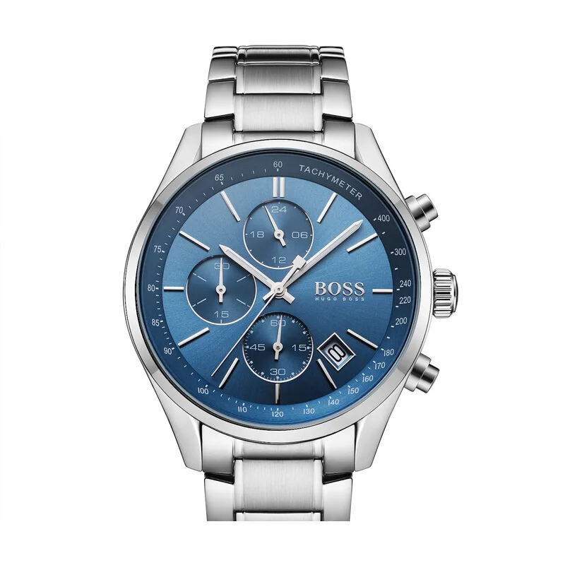 

BOSS Grand-Prix Chronograph 44mm Mens Quartz Watches Vintage Men Business Wrist Watch with Tungsten Steel Strap - 1513478