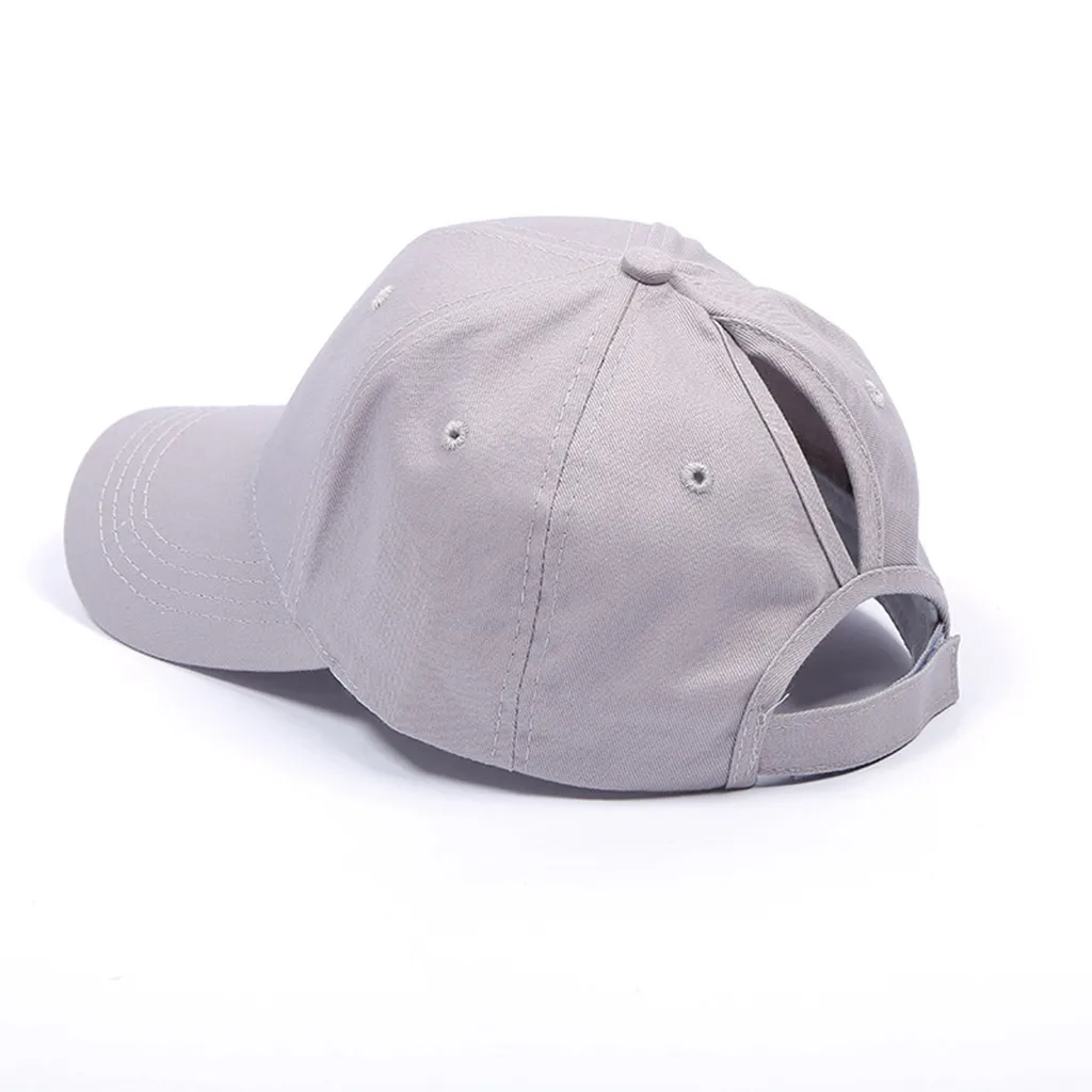 Cola de Caballo desordenado bollos camionero liso de béisbol de moda gorra de papá casuales sombreros gorras para hombre Baseball #20