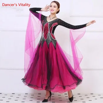 

Ballroom Dancing Dress Newest Design Woman Modern Waltz Tango Dance Dress Standard Sexy Dress Lady Dancing Performance Clothes