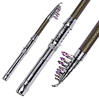 YUYU Telescopic Fishing Rod Portable spinning rod for fishing Fishing Rod Carp feeder Hard fishing rods Carbon fishing pole - Цвет: silver