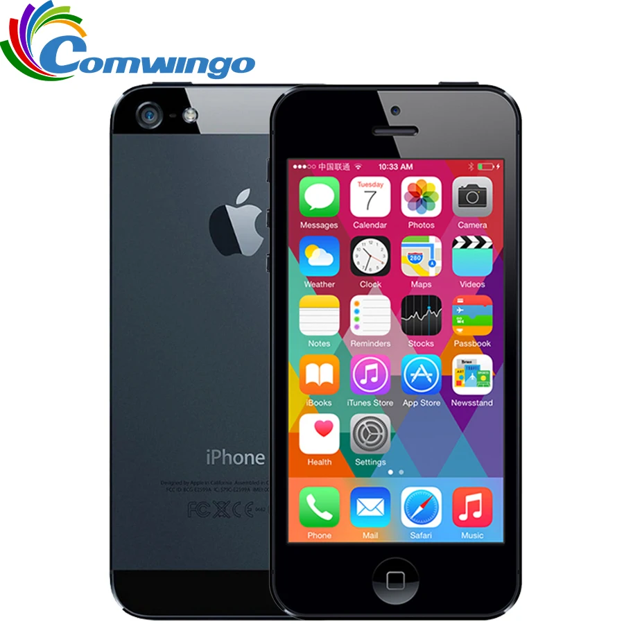 Apple iPhone 5 16G rom WCDMA мобильный телефон двухъядерный 1G ram 4," 8MP камера wifi gps IOS 7-IOS 9 дополнительный смартфон