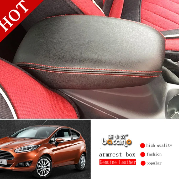 

Genuine Leather Armrest Console Pad Cover Cushion Support Box Armrest Top Mat Liner For Ford Focus kuga Eage ESCORT