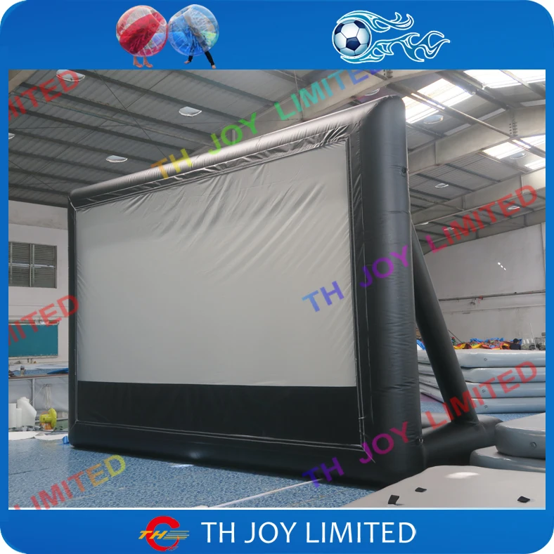 

free air ship to door, 16:9 airtight giant outdoor advertising Inflatable projection cinema screen, inflatable projector screen