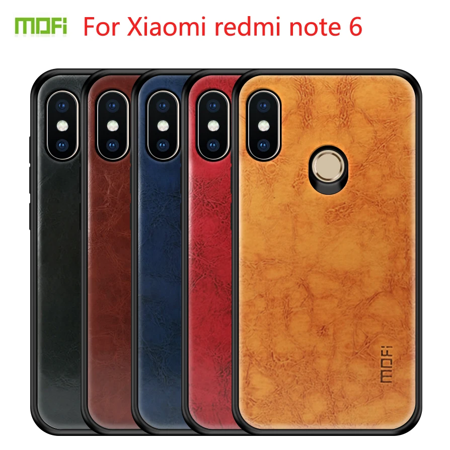 Redmi note 6 Pro 26 ''случае Оригинал MOFI Роскошные кожа Back Полный Обложка для Xiaomi Note6