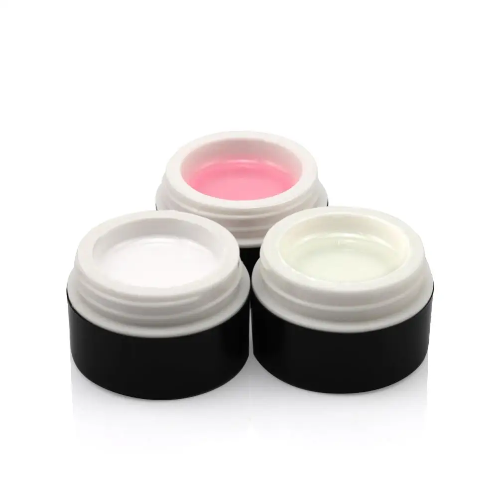  Thick Builder Gel for Nail Extensions UV Nail Gel Polish Hard Jelly Gel 15ml Pink Clear White False