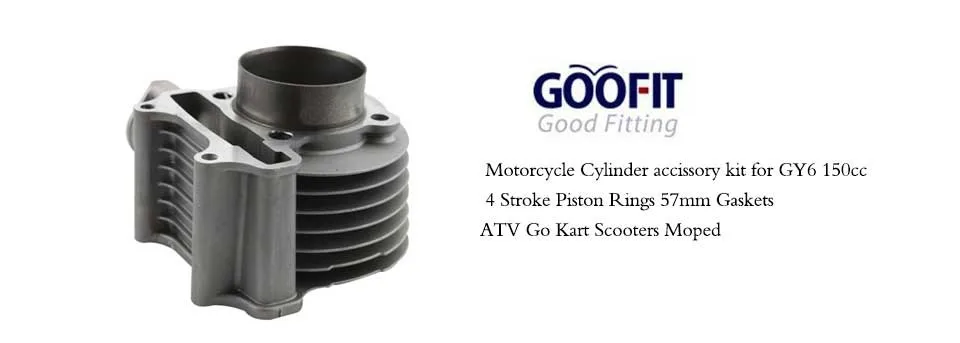 GOOFIT 57 мм мотоциклетный цилиндр accissory комплект для GY6 150cc 4 тактные поршневые кольца прокладки ATV Go Kart Скутеры Мопед группа-22