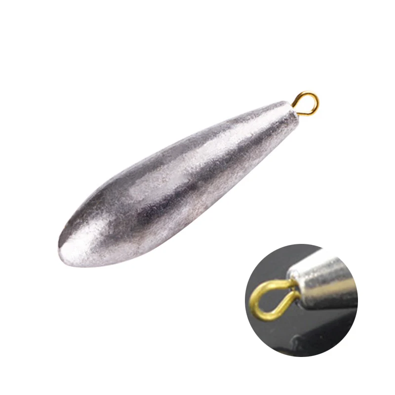 

10 Pcs Fishing Sinkers Water Drop Shaped Lead Sinker 10g-50g Weights FI-19ING