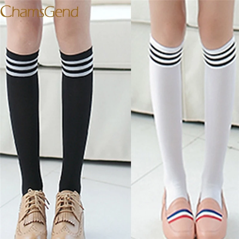

Chamsgend Winter Socks Women Striped Knitted Stockings Knee Socks Thick Warm Socks Leg Warmers Woman Thigh High Stocking A1