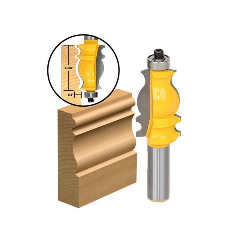 

New 1pcs 1/2" Shank Router Bit Architectural Molding Trimming Cutter Tool for Woodworking Stair Handrail Cutters Tools