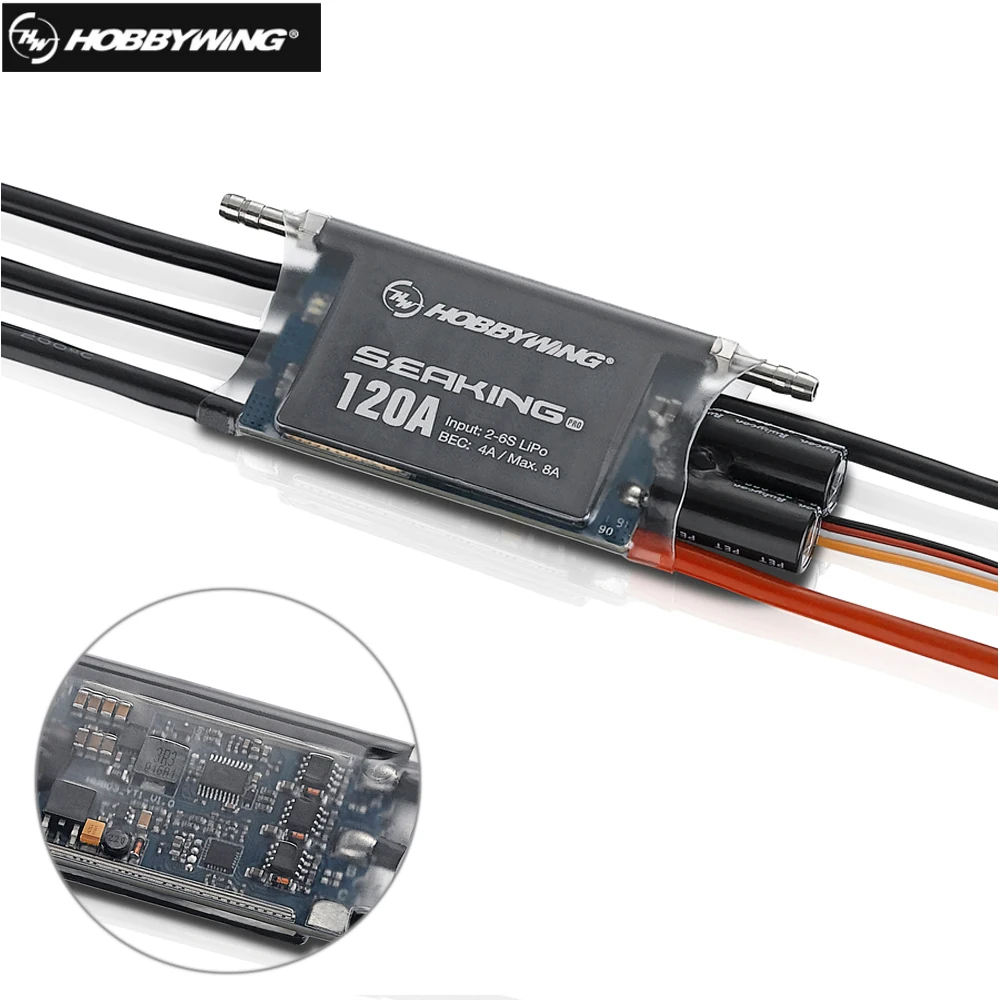 Hobbywing Seaking Pro 120A Waterproof Brushless ESC Speed Controller for RC Toys Boats SeaKing-120A-Pro (Professional Edition) Hobbywing Seaking Pro 120A Waterproof Brushless ESC Speed Controller for RC Toys Boats SeaKing-120A-Pro (Professional Edition)