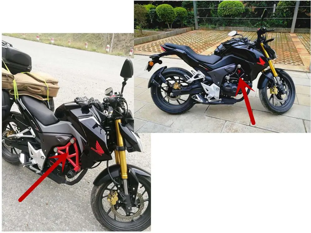 Два цвета ползунки охранники от поломок двигателя булочки протекторы боковой безопасности бар привлекательный бампер для Honda CB190X CBF190R CB190R 190