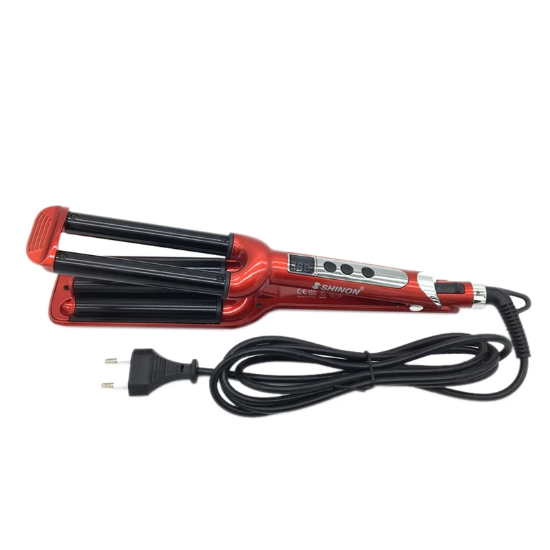 

HOT!Shinon Hair Curling Iron 3 Barrels Lcd Display Hair Curler Rollers Ceramic Waver Iron Curling Wave Curling Roller Wand Sty