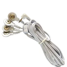 1 шт. 4 кнопки 2,5 мм разъем электрода провода разъем для десятков физиотерапии акупунктурный массажер стимулятор нерва мышц